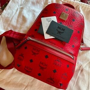 MCM Red Backpack